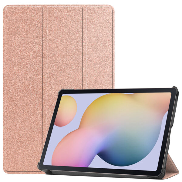3-Vouw sleepcover hoes - Samsung Galaxy Tab S7 / Tab S8 - Rose Goud