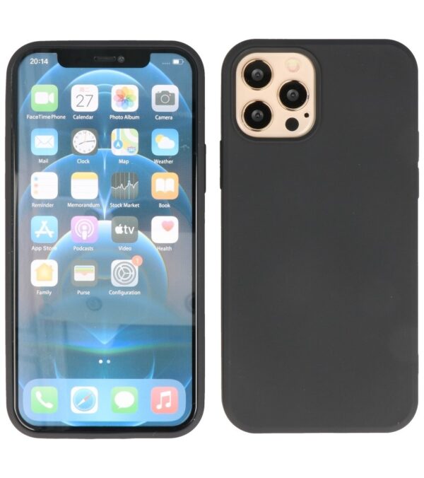 Lunso - Softcase hoes - iPhone 12 Pro Max - Zwart