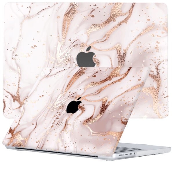 Lunso MacBook Pro 14 inch (2021-2024) cover hoes - case - Marble Vera