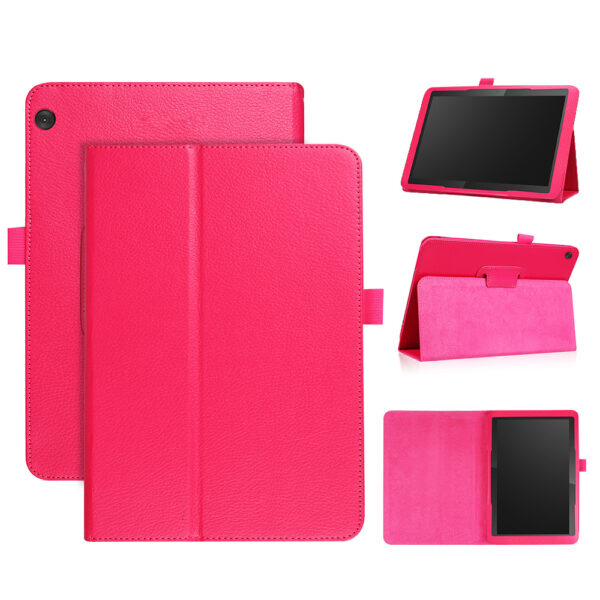 Lunso - Lenovo Tab M10 Gen 1 - Stand flip Bookcase hoes - Roze