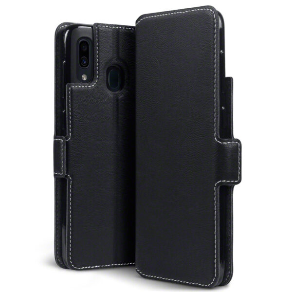 Qubits - slim wallet hoes - Samsung Galaxy A30 - Zwart