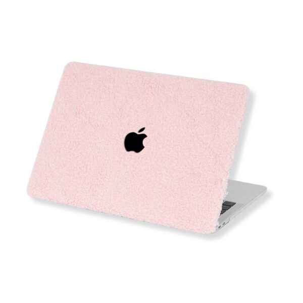 Lunso MacBook Pro 14 inch (2021-2024) cover hoes - case - Teddy Puffy Lichtroze