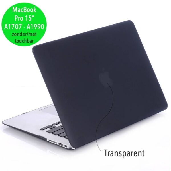 Lunso MacBook Pro 15 inch (2016-2020) cover hoes - case - mat zwart