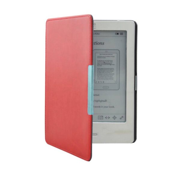 Lunso - Kobo Touch 1 (6 inch) - flip hoesje - Rood