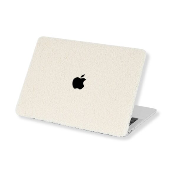 Lunso MacBook Air 13 inch (2022-2025) cover hoes - case - Teddy Puffy Khaki