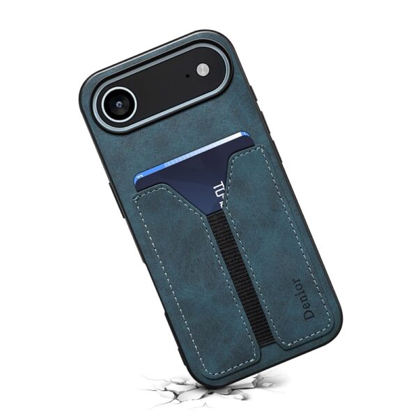 Denior iPhone 17 Air hoesje - Backcover met kaarthouder - Blauw
