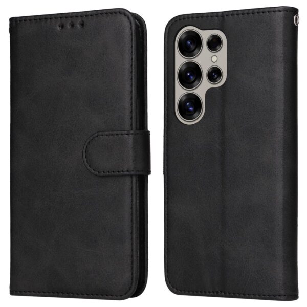 Lunso Samsung Galaxy S25 Ultra - bookcase hoesje portemonnee - Zwart