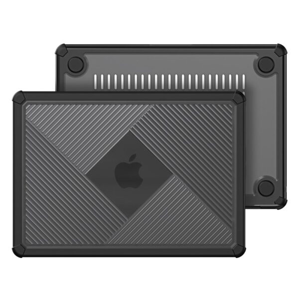 Dux Ducis MacBook Air 13 inch (2022-2025) Armor Pattern cover hoes - case - Zwart