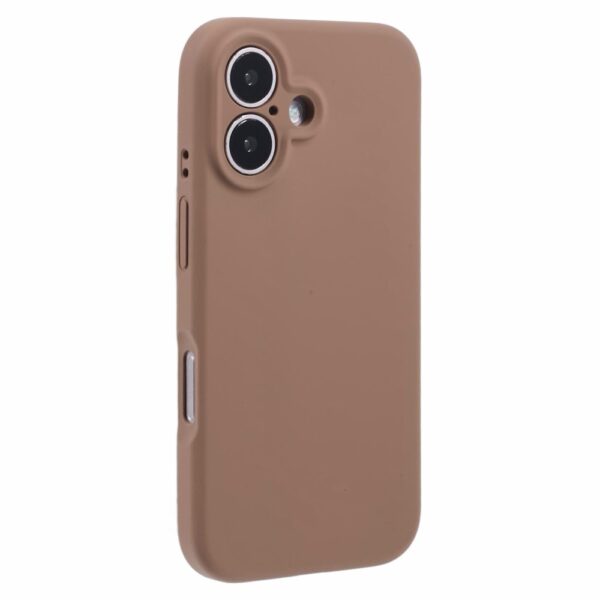 Lunso iPhone 16 hoesje - Flexibel siliconen Backcover - Bruin