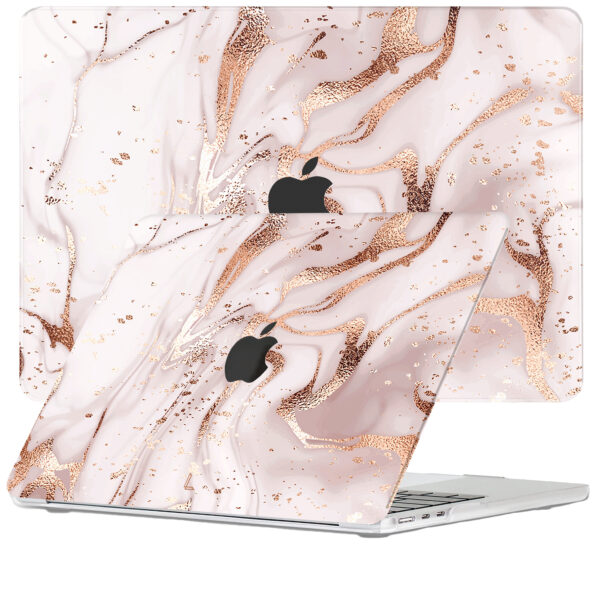Lunso MacBook Air 15 inch (2023-2025) cover hoes - case - Marble Vera