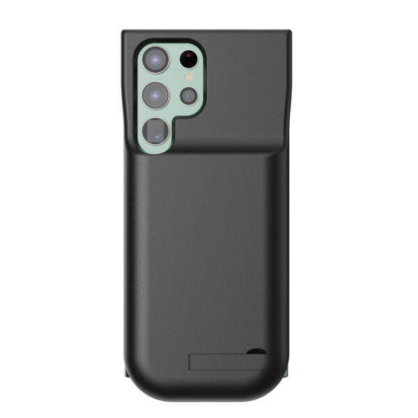 Lunso - Samsung Galaxy S23 Ultra case - Powerbank hoesje - 6000 mAh - Zwart
