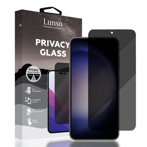 Lunso - Samsung Galaxy S23 Plus - Privacy Glass - Screen protector
