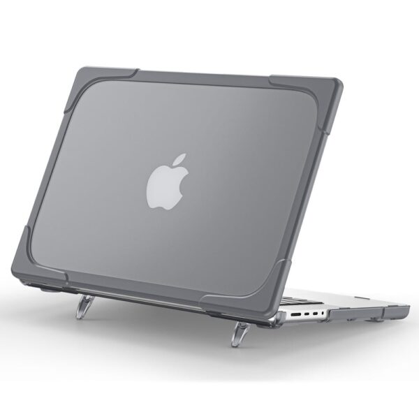 Lunso - Armor cover hoes met pootjes - MacBook Pro 14 inch (2021-2013) - Grijs