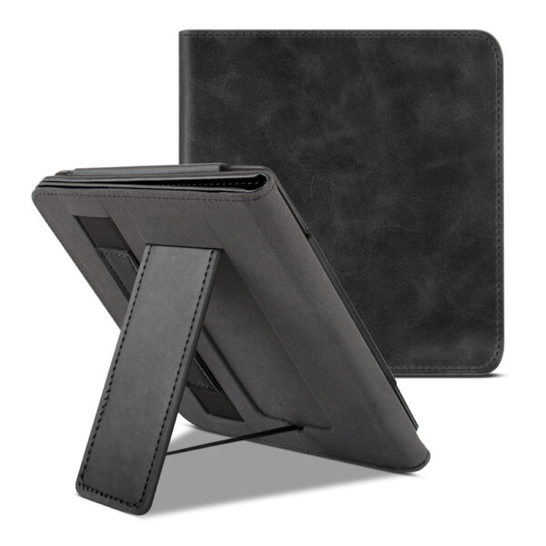 Lunso - Luxe sleepcover stand hoes - Kobo Libra 2 (7 inch) - Zwart
