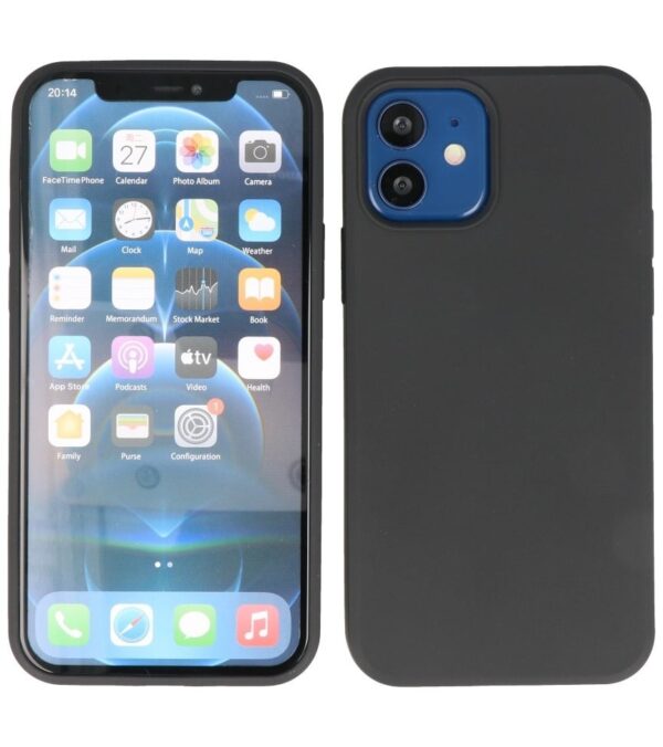 Lunso - Softcase hoes - iPhone 12 Mini - Zwart