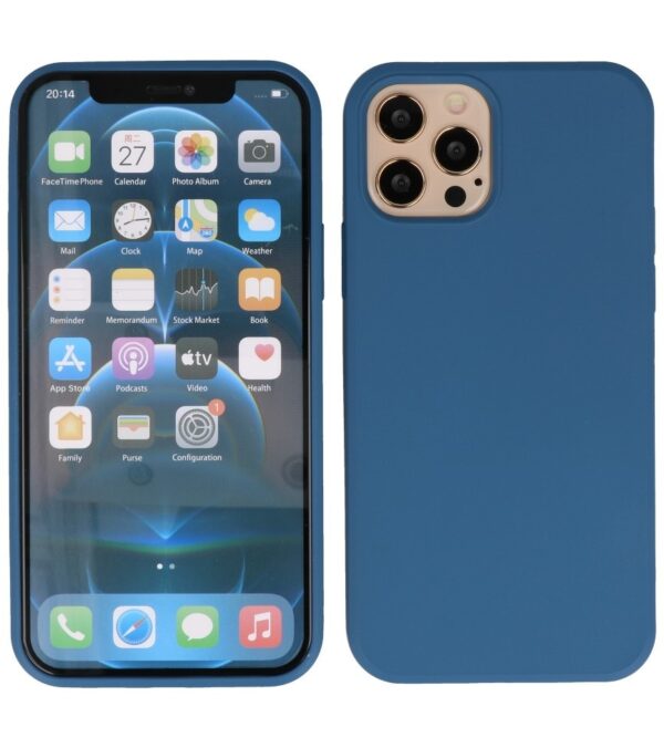 Lunso - Softcase hoes - iPhone 12 Pro Max - Blauw
