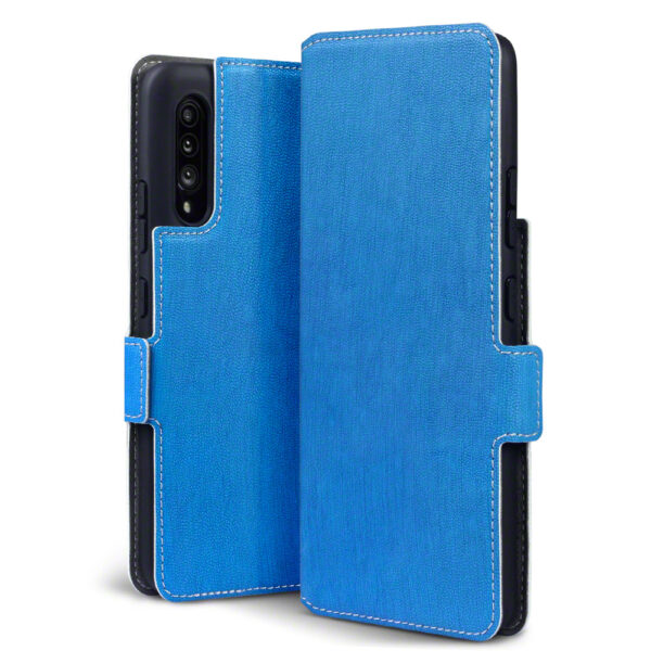 Qubits - slim wallet hoes - Samsung Galaxy A90 - Lichtblauw