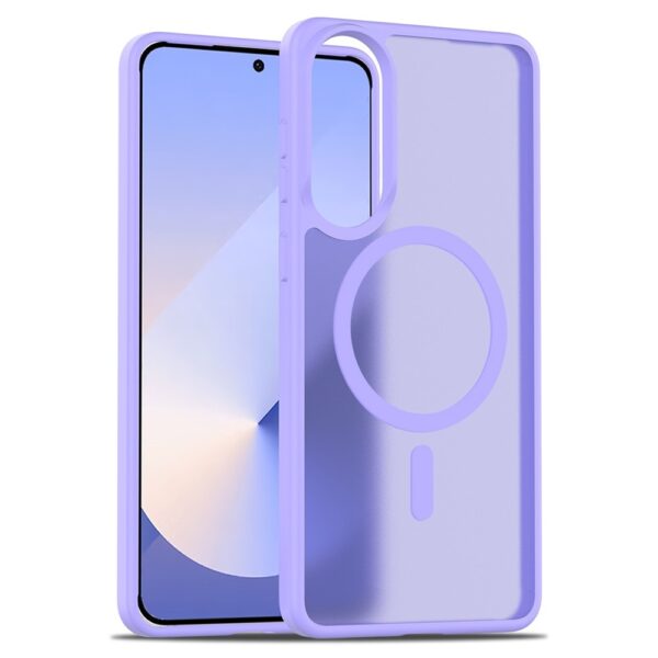 Lunso Samsung Galaxy S25 Edge slank backcover hoesje met MagSafe ondersteuning - Paars