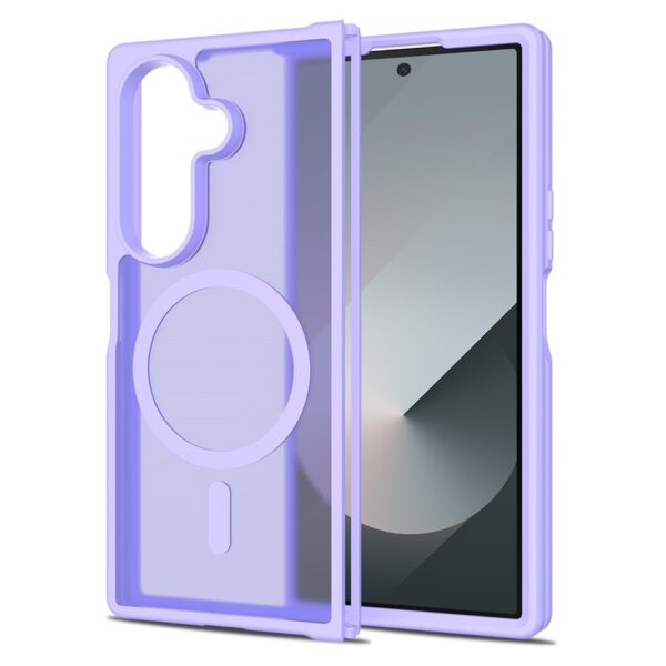 Lunso Samsung Galaxy Z Fold 7 slank backcover hoesje met MagSafe ondersteuning - Paars