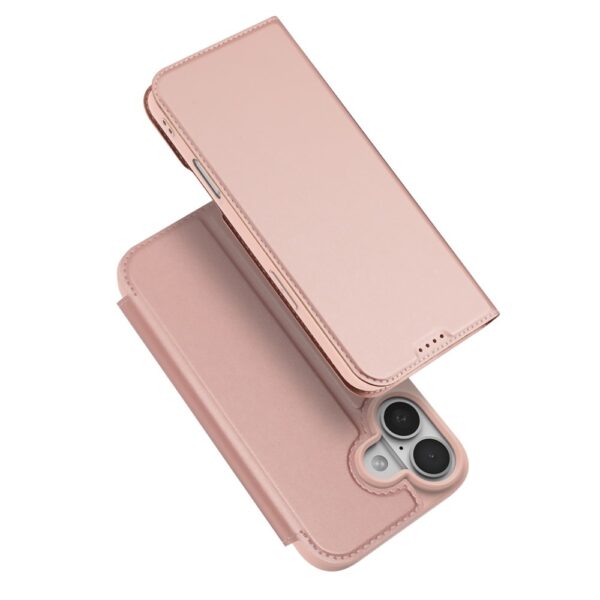 Dux Ducis iPhone 17 hoesje - Slim bookcase - Rose Goud