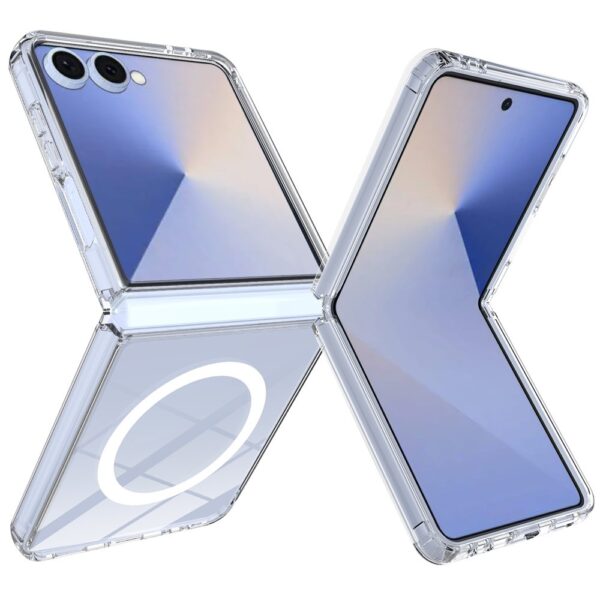 Lunso Samsung Galaxy Z Flip 7 - Backcover hoes met MagSafe ondersteuning - Transparant