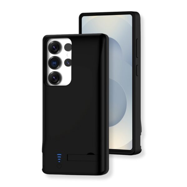Lunso Samsung Galaxy S25 Ultra case - Powerbank hoesje - 5000 mAh - Zwart