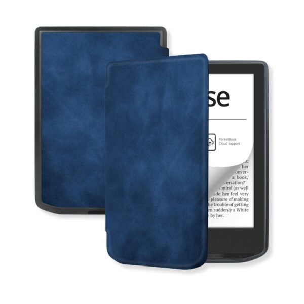 Lunso PocketBook Verse / Verse Pro / Verse Color Slim hard case hoes (6 inch) - sleepcover - Donkerblauw