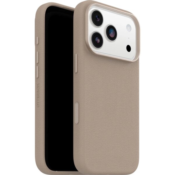 Otterbox Symmetry iPhone 17 Pro Cactus leren backcover Magsafe hoesje - Grijs