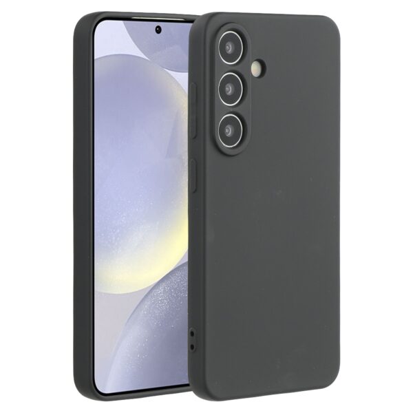 Lunso Samsung Galaxy S25 Plus hoesje - Flexibel siliconen Backcover - Zwart