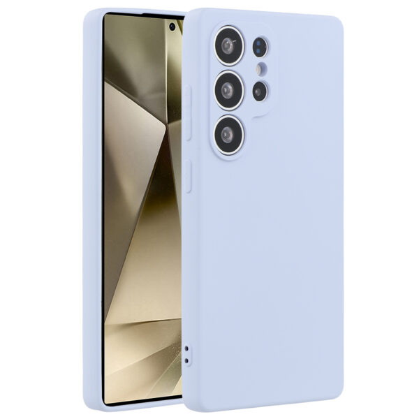 Lunso Samsung Galaxy S25 Ultra hoesje - Flexibel siliconen Backcover - Lichtpaars