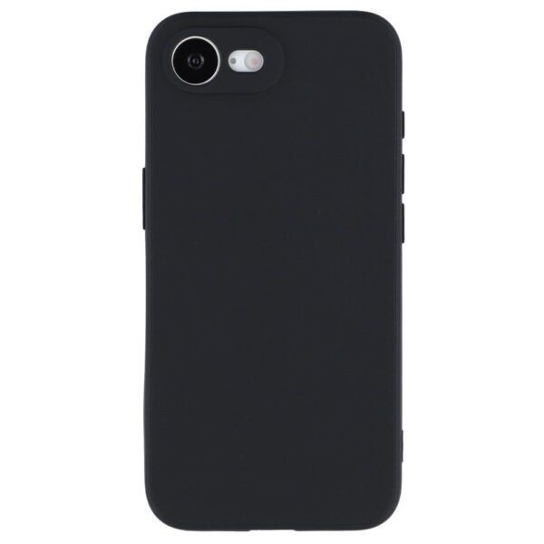 Lunso iPhone 16e hoesje - Flexibel siliconen Backcover - Zwart