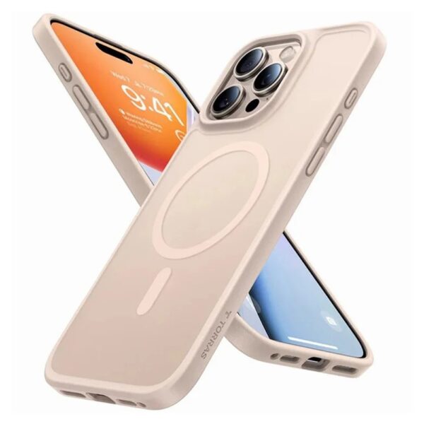 Torras iPhone 16 Pro hoesje - slanke bescherming met MagSafe ondersteuning - Woestijngoud