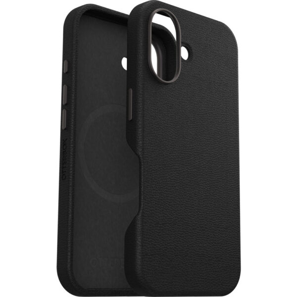 Otterbox Symmetry iPhone 16 Cactus leren hoesje - Magsafe Backcover - Noir Ash