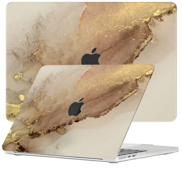 Lunso MacBook Air 15 inch (2023-2025) cover hoes - case - Sweet Caramel