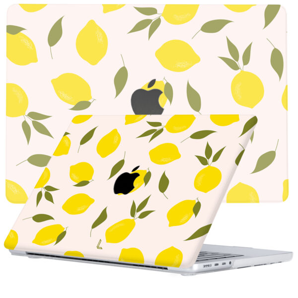 Lunso MacBook Pro 14 inch (2021-2024) cover hoes - case - Squeezy Lemon