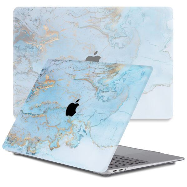 Lunso MacBook Air 13 inch M1 (2020) cover hoes - case - Marble Ariel