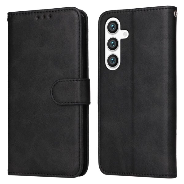 Lunso Samsung Galaxy S25 - bookcase hoesje portemonnee - Zwart