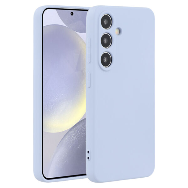 Lunso Samsung Galaxy S25 Plus hoesje - Flexibel siliconen Backcover Lichtpaars