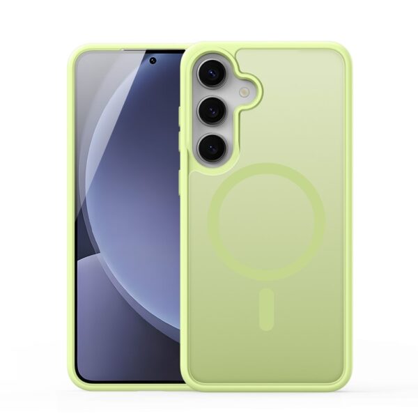 Dux Ducis Yind Samsung Galaxy S25 hoesje - slanke backcover met MagSafe ondersteuning - Lime Groen