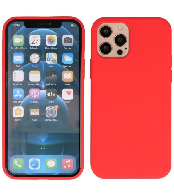 Lunso - Softcase hoes - iPhone 12 Pro Max - Rood