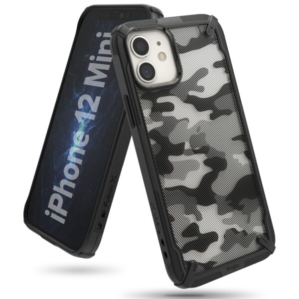Ringke - Fusion X Guard backcover hoes - iPhone 12 Mini - Camo Zwart