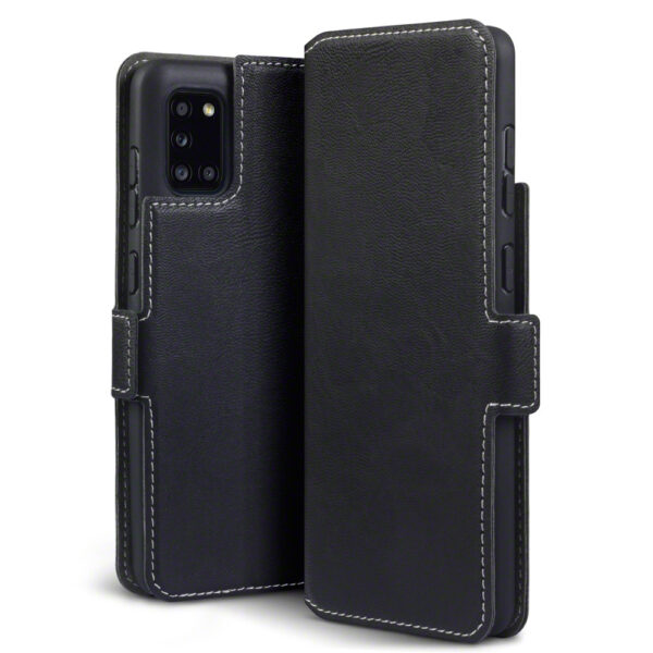 Qubits - slim wallet hoes - Samsung Galaxy A31 - Zwart