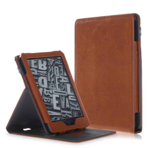Lunso - sleepcover portret stand hoes - Kindle 2019 (Generatie 10) - Bruin
